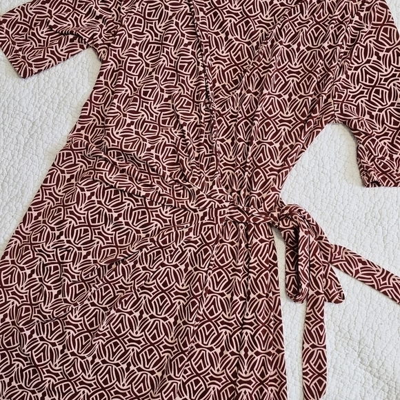 Motherhood Maternity - Red & Pink Wrap Dress - Picture 5 of 7